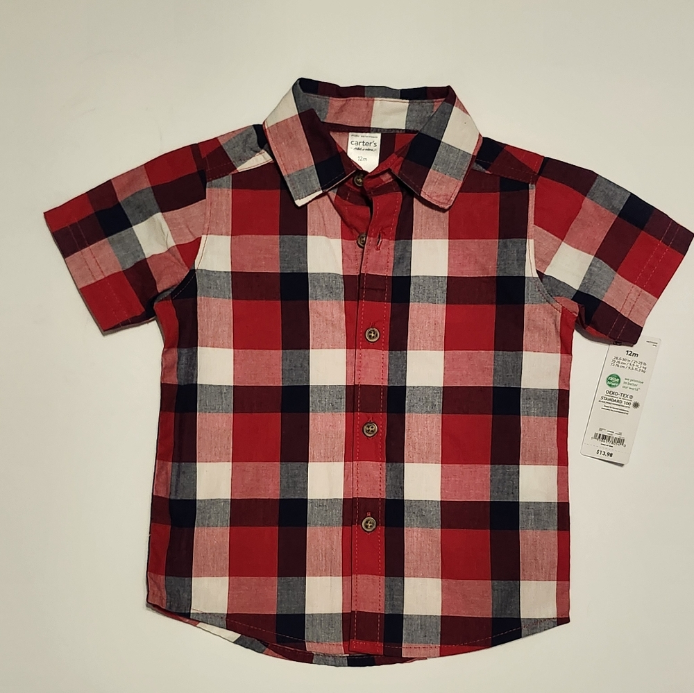 Carter's Red Plaid Kids Shirt